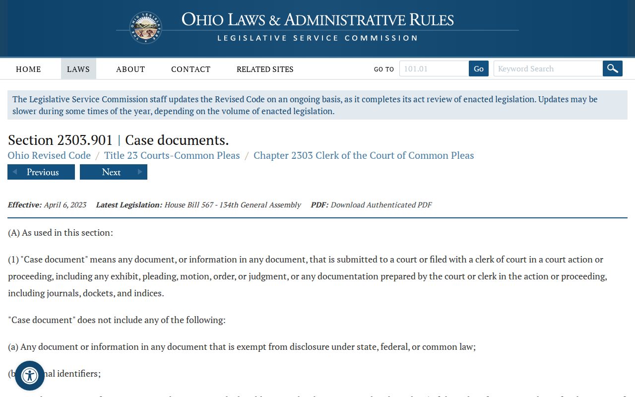 Cuyahoga County traffic court record personal identifier rule